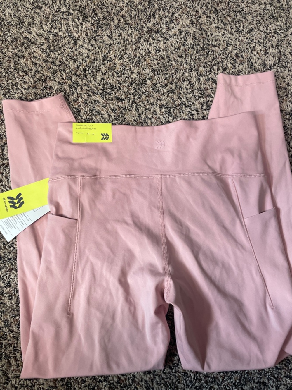 All In Motion Dynamic Flex High Waisted Pocketed 7/8 Leggings Mauve Sz M | NWT - Picture 4 of 9